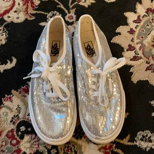 Brand new sparkle Vans sneakers.